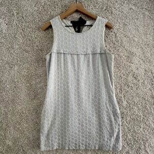 J.Crew Blue Seersucker Eyelet Sleeveless Dress Women's Size‎ 4